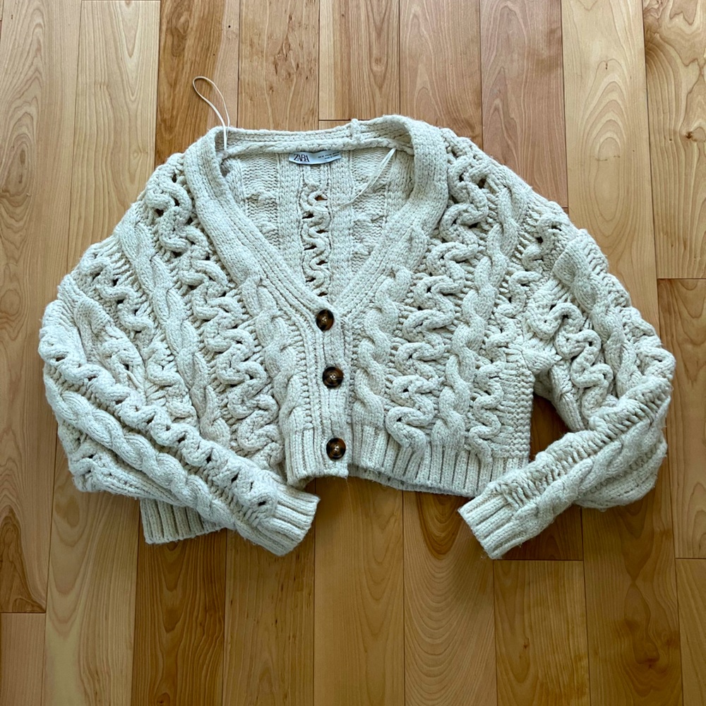 Zara cropped wool sweater